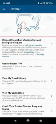 CBP One android App screenshot 2